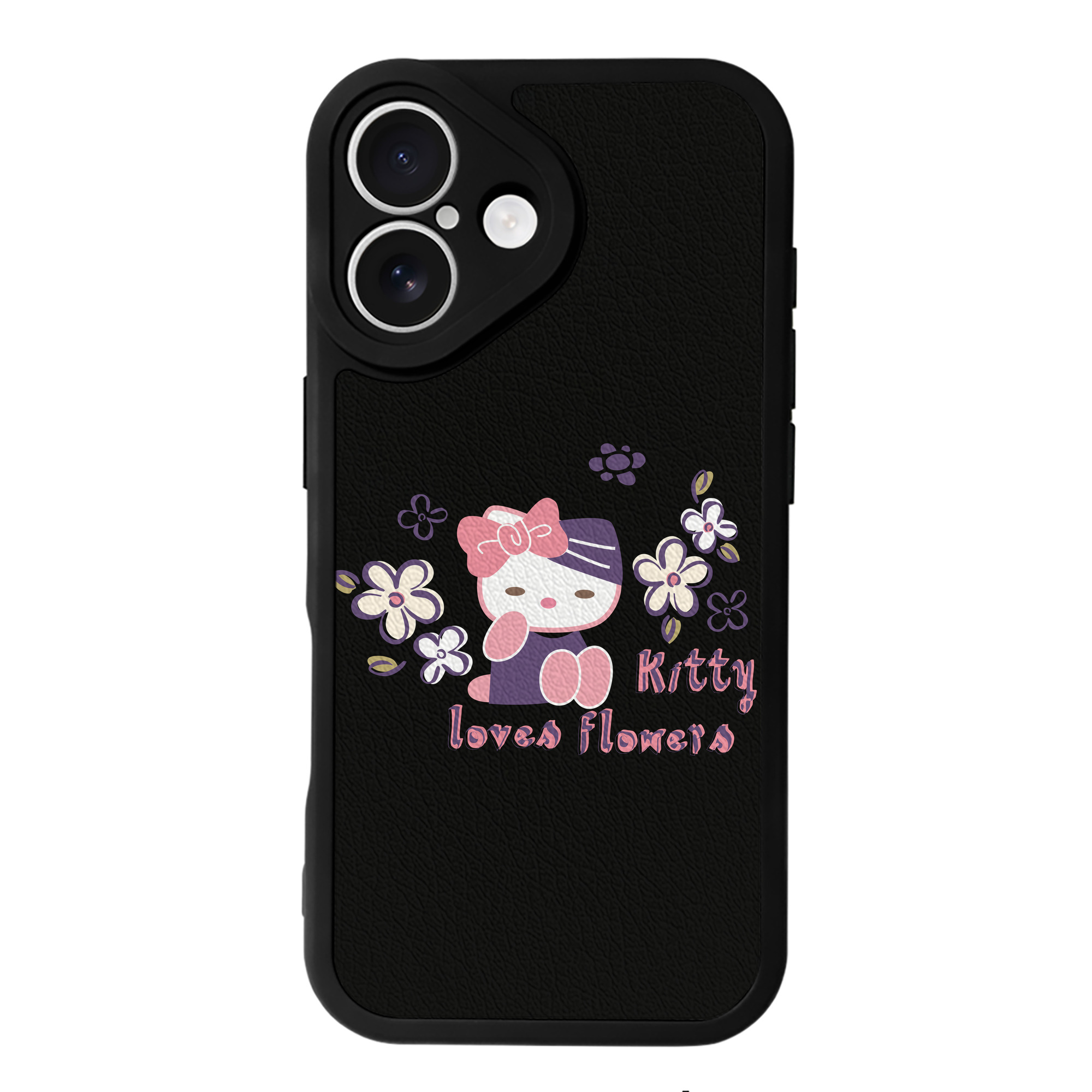 （画像用） Hello Kitty ハローキティ 【iPhone 16シリーズ対応】シリコンスマホケース（レザー調） 材質：シリコン